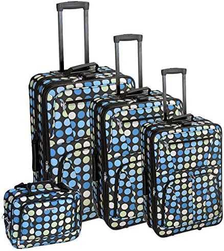 Multi blue dot polka softside set
