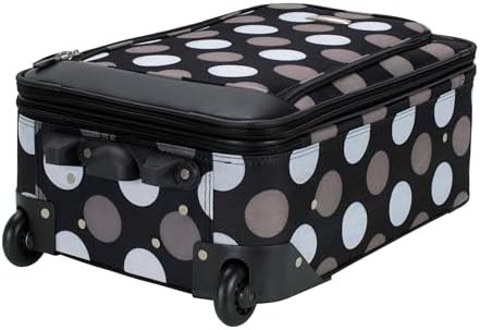 Black polka dot softside 2 piece luggage set — photo 5