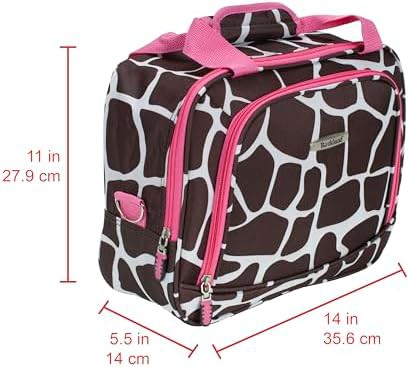 Pink giraffe print softside 2 piece set — photo 5