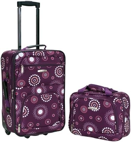 Purple pearl softside 2 piece luggage set