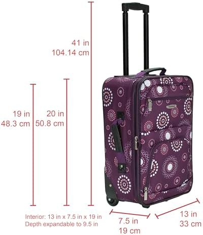 Purple pearl softside 2 piece luggage set — photo 3