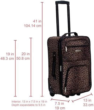 Leopard print softside 2 piece luggage set — photo 3