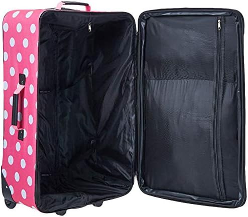 Pink dots vara softside 3 piece luggage set — photo 5