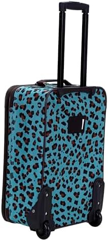 Blue leopard print softside 2 piece set — photo 4
