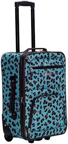 Blue leopard print softside 2 piece set — photo 5