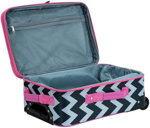 Pink chevron softside 2 piece luggage set — photo 5