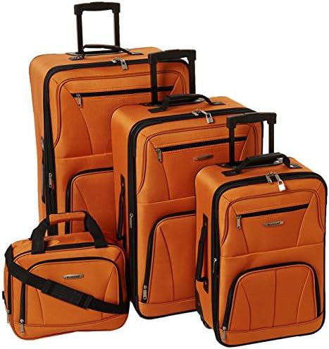 Orange fashion softside 4 piece set