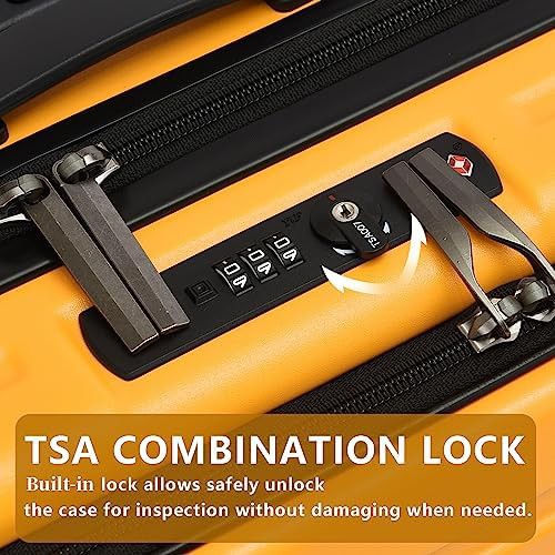 Orange hardshell TSA lock 20 inch suitcase — photo 5