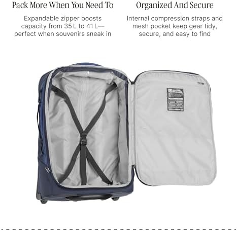 Pilot blue 21.5 inch upright luggage — photo 4