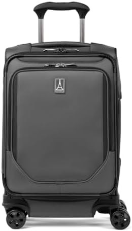 Grey 20 inch softside carry-on spinner