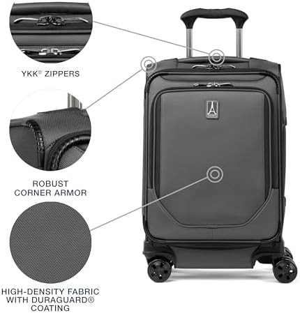 Grey 20 inch softside carry-on spinner — photo 5