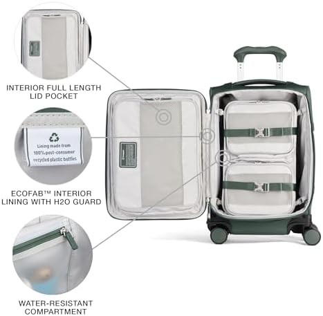 Green 21 inch softside spinner suitcase — photo 4