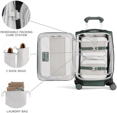 Green 21 inch softside spinner suitcase — photo 5