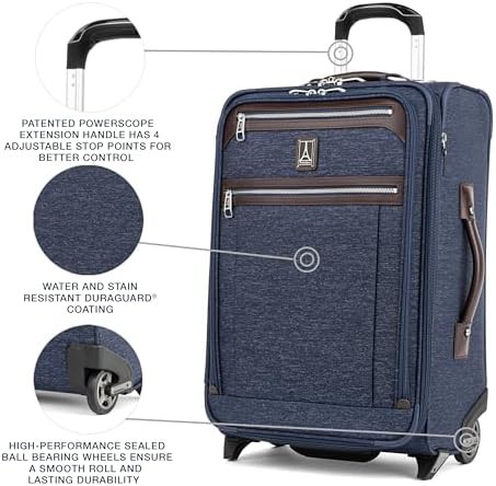 Navy 22 inch upright carry-on luggage — photo 4
