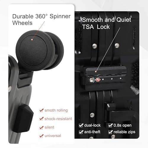 Black top opening zipperless 20 inch suitcase — photo 5