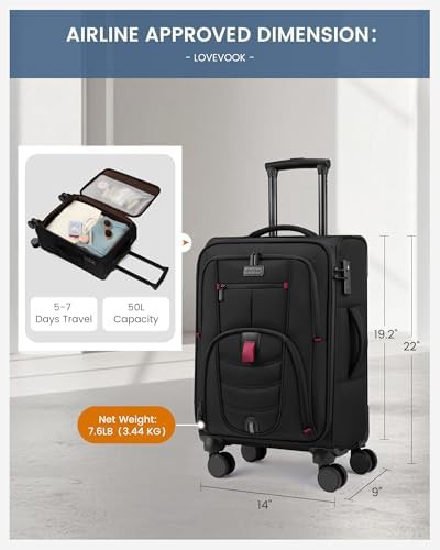 TSA lock softside 22 inch luggage — photo 4