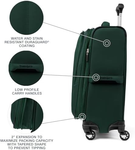 Forest green 21 inch softside spinner — photo 3
