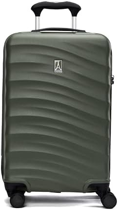 Green 20 inch hardside expandable carry-on