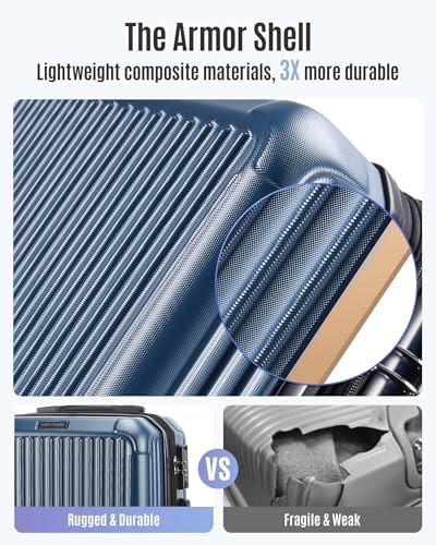 Royal blue hardside travel case — photo 4