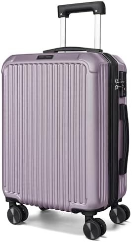 Rose purple hardside airline approved suitcase