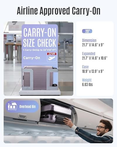 Rose purple hardside airline approved suitcase — photo 5