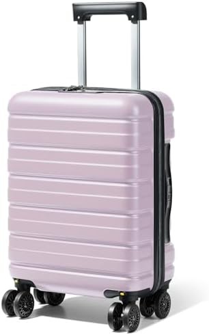 Purple 16 in underseat spinner carry on luggage