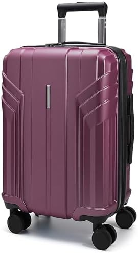 Purplish red expandable 22 inch luggage