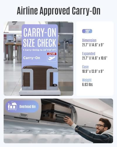 Coffee brown hardside spinner luggage — photo 4