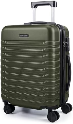 Olive green expandable spinner carry on