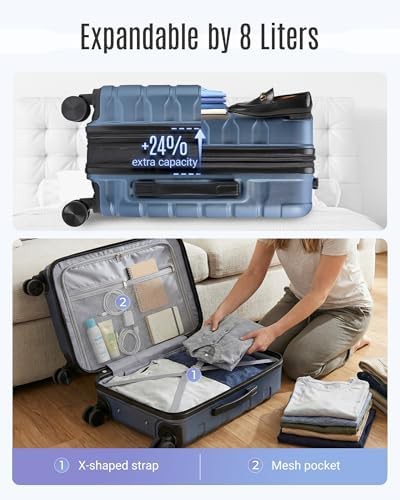 Royal blue airline approved carry on suitcase — photo 3