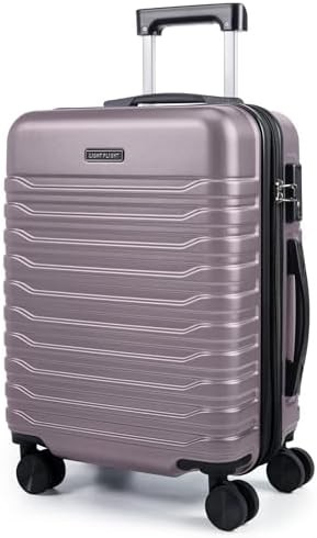 Rose purple expandable spinner carry on