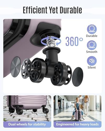 Rose purple expandable spinner carry on — photo 5