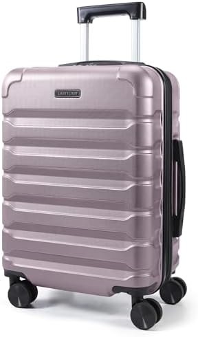 Rose purple spinner travel suitcase