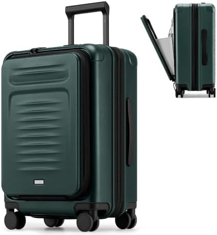 Green expandable 20 in carry on luggage