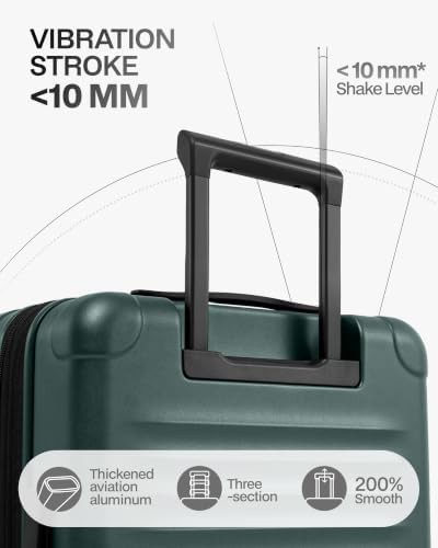 Green expandable 20 in carry on luggage — photo 5