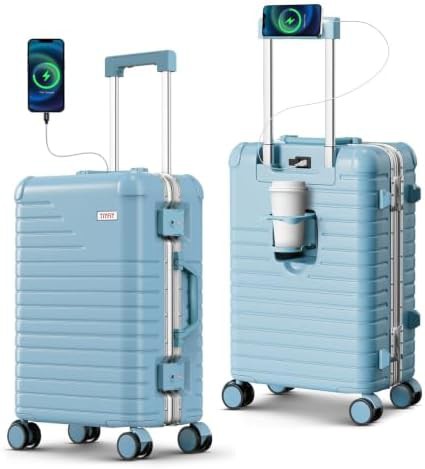 Zipperless aluminum frame 20 inch suitcase