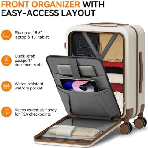 Airline approved front pocket 20 inch luggage — photo 3