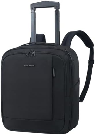 Black waterproof underseat 16 inch suitcase