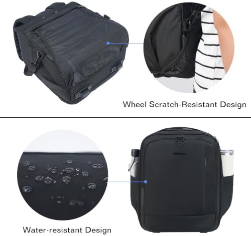Black waterproof underseat 16 inch suitcase — photo 5