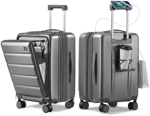 Grey 20 inch expandable carry on