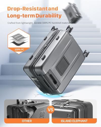 Grey 20 inch expandable carry on — photo 5